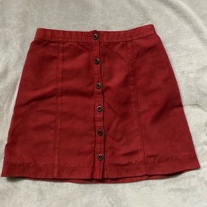 Hollister Red Skirt with buttons